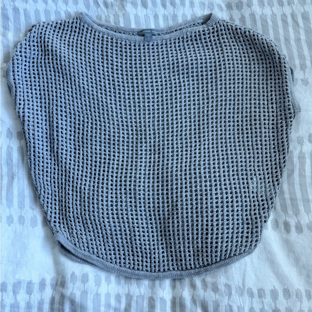 Gray Textured Women's Top